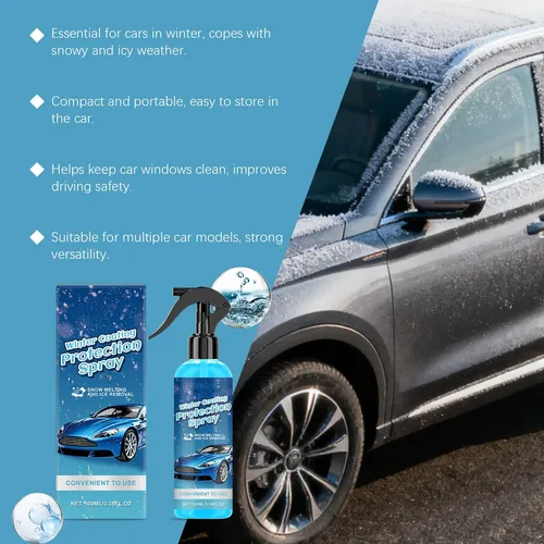 Spray Descongelante Y Anticongelante De 100 Ml Para Parabrisas De Coche