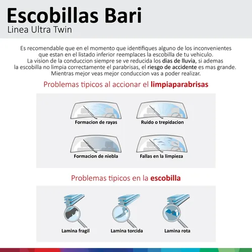 Escobillas Limpiaparabrisas Mitsubishi L200 2012-