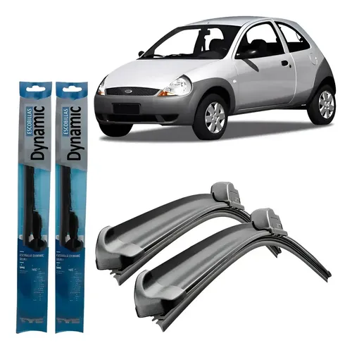 Juego Kit Escobillas Ford Ka 2002 2003 2004 2005 2006 2007