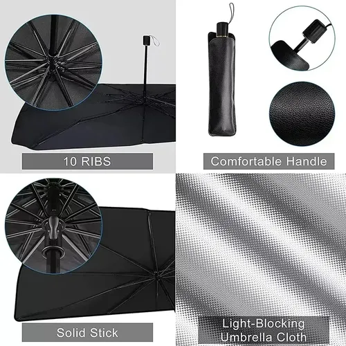 A Parasol Parabrisas Versión Mejorada + 4 Cortinas Parasol
