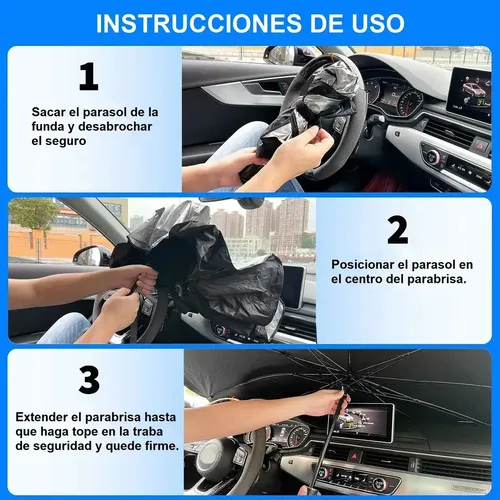 Protector Solar Auto Para Sol Parabrisas Cubre Sol Sombrilla
