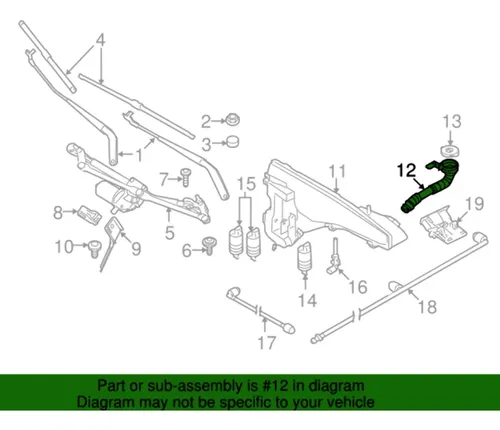 Manguera Universal Para Limpiaparabrisas E70 E71 E72