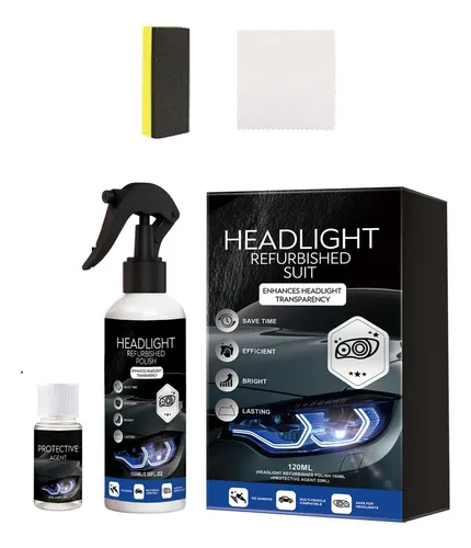 Kit Restaurador De Faros Limpiador Y Renovador Para Ópticas De Auto