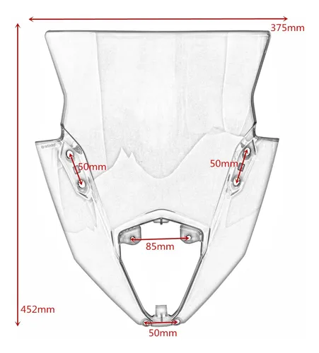 Para Kawasaki Ninja 650 Er-6f Parabrisas Racing Deportivo