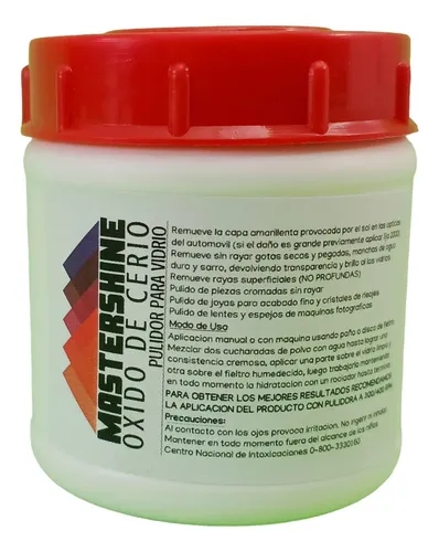 Mastershine Cerio Rojo Pulidor Vidrios Parabrisa Optica 100g
