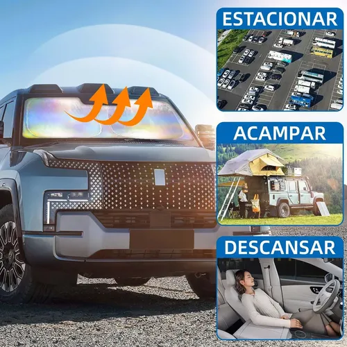Parasol Para Auto, Protector De Sol Para Parabrisas L