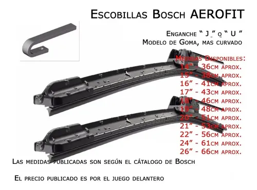 Kit Escobillas Aerofit Bosch Chevrolet Cruze 2011a2016 Nolin