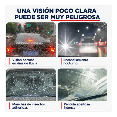 Cepillo Limpia Parabrisas Anti Empañante Espejos Auto Moto