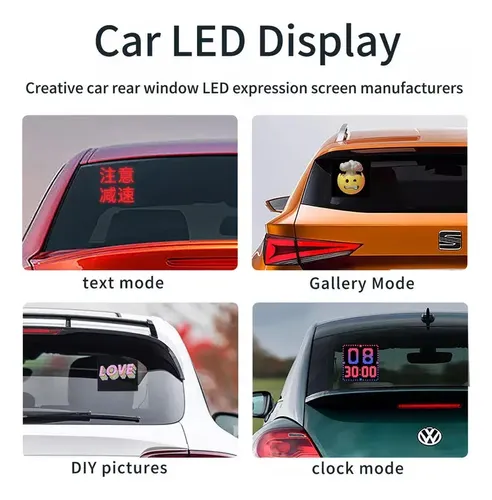 Pantalla Led A Todo Color Para Parabrisas Trasero De Auto